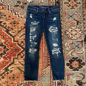 Holy dark washed cropped jeggins super stretch